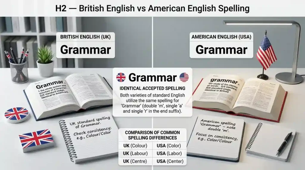 British English vs American English Spelling