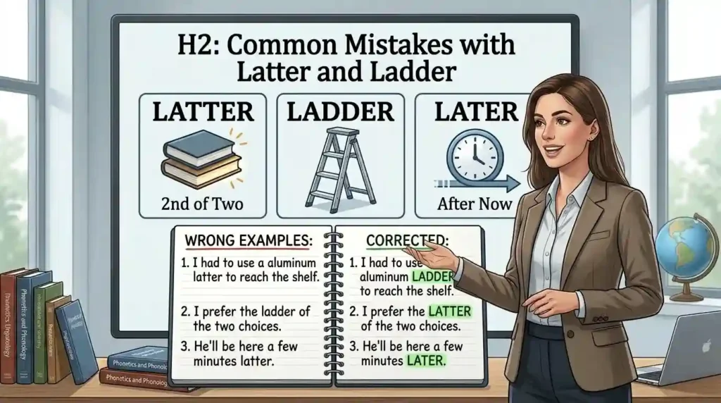 Common Mistakes with Latter and Ladder