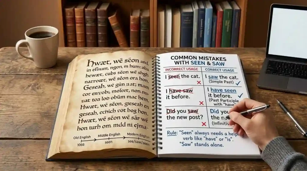 Common Mistakes with Seen or Saw