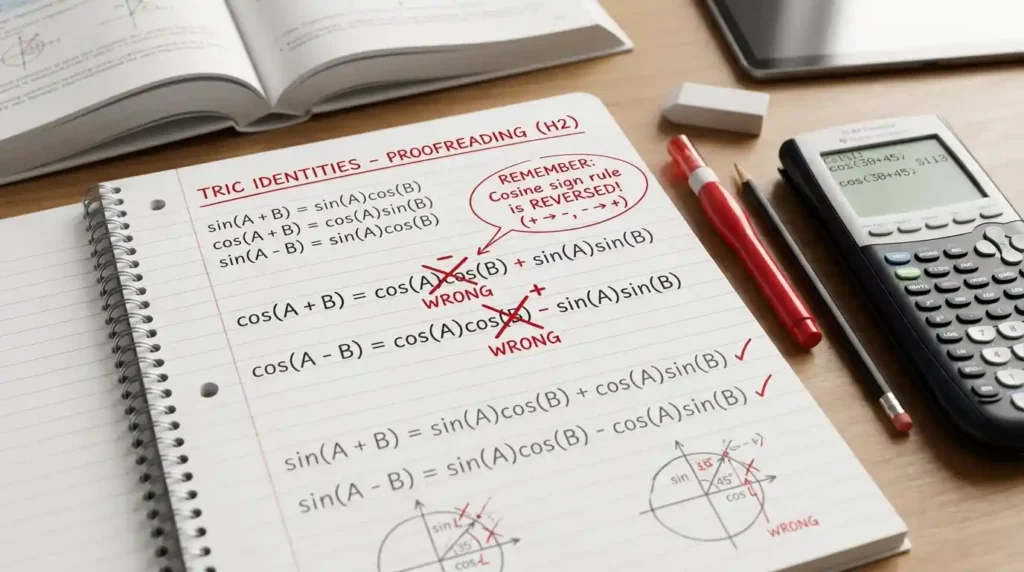 Common Mistakes with the Sum or Difference Formula