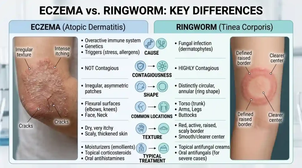 Eczema vs Ringworm Key Differences
