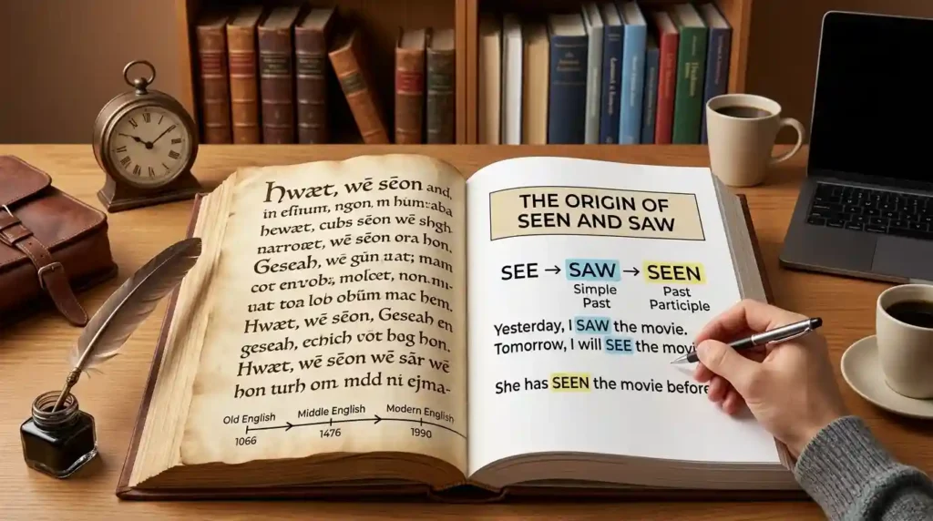 The Origin of Seen and Saw