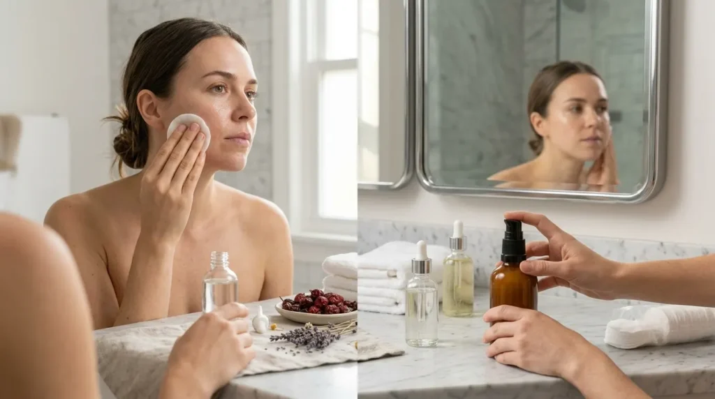 Toner or Moisturizer First in Everyday Examples