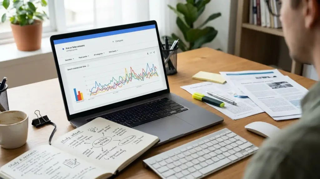 True or False Answers Google Trends & Usage Data