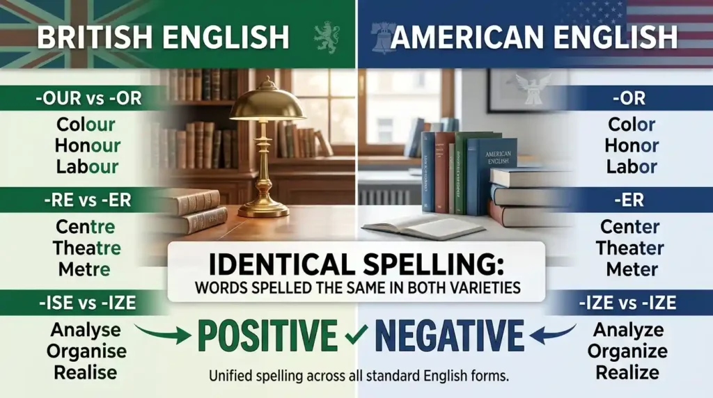 British English vs American English Spelling