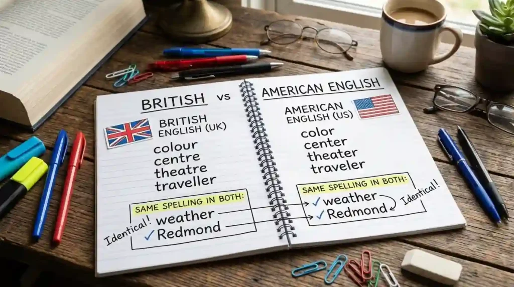 British English vs American English Spelling