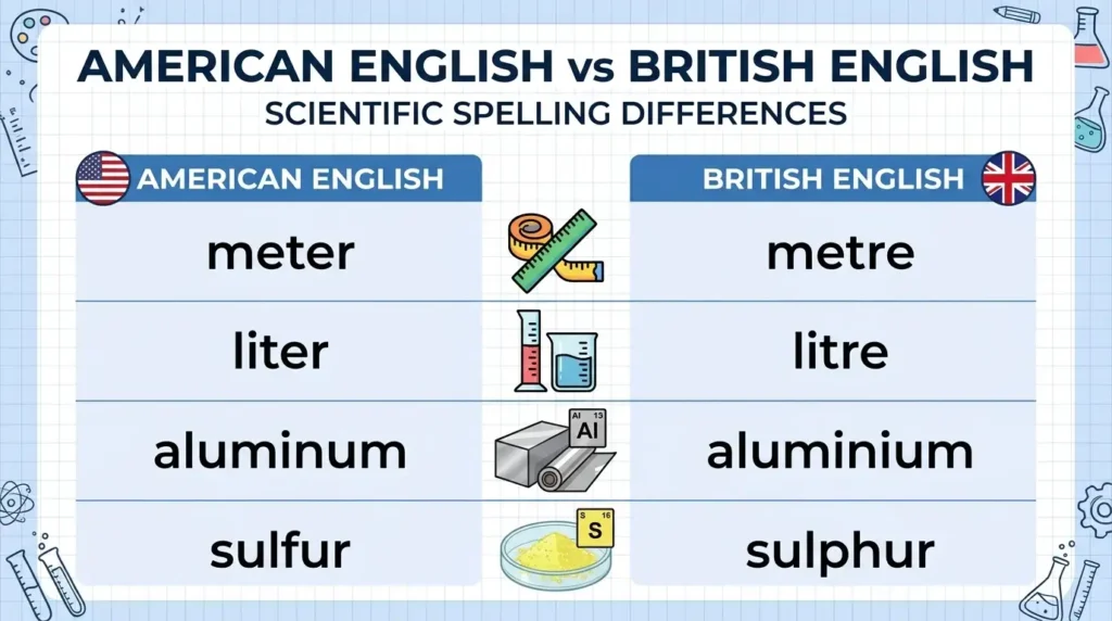 British English vs American English Spelling