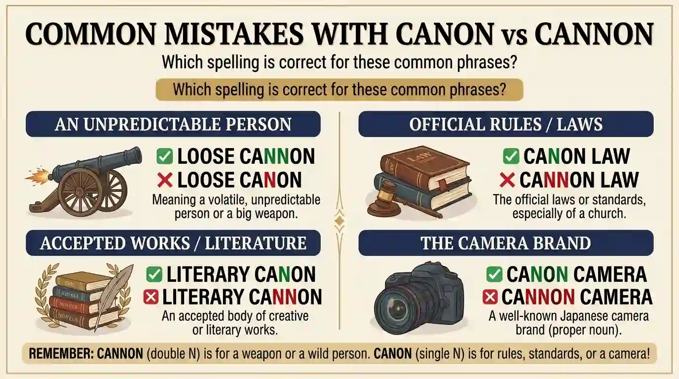 Common Mistakes with Canon and Cannon