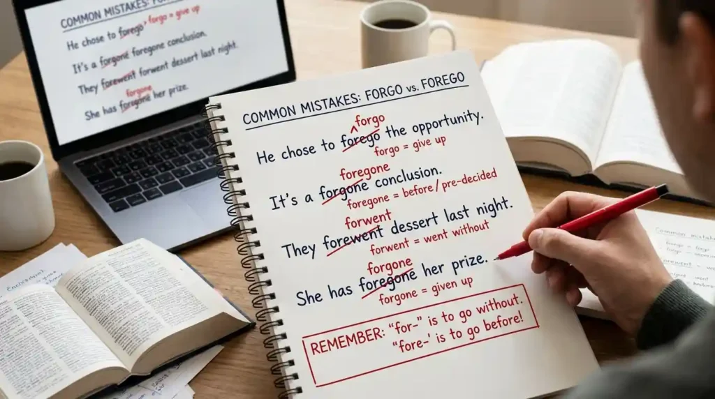 Common Mistakes with Forego and Forgo