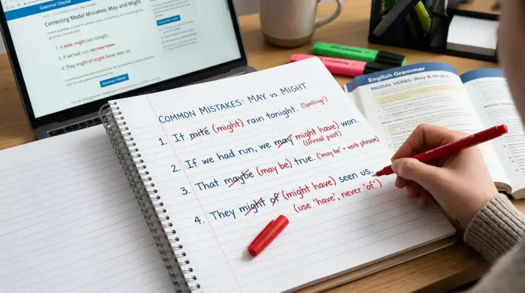 Common Mistakes with May and Might