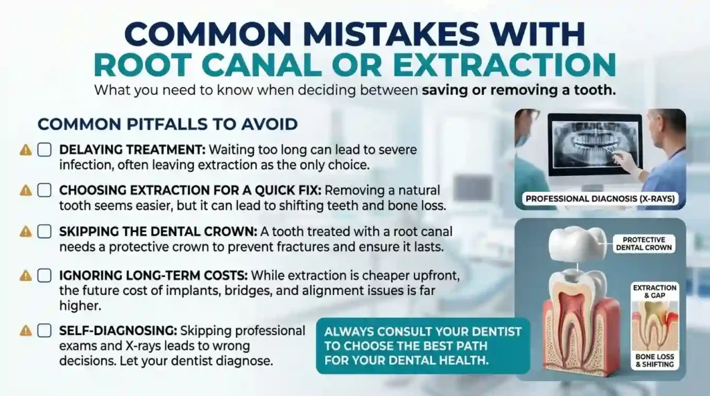 Common Mistakes with Root Canal or Extraction