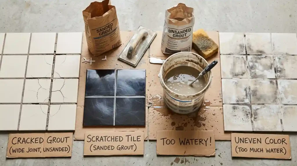 Common Mistakes with Sanded or Unsanded Grout