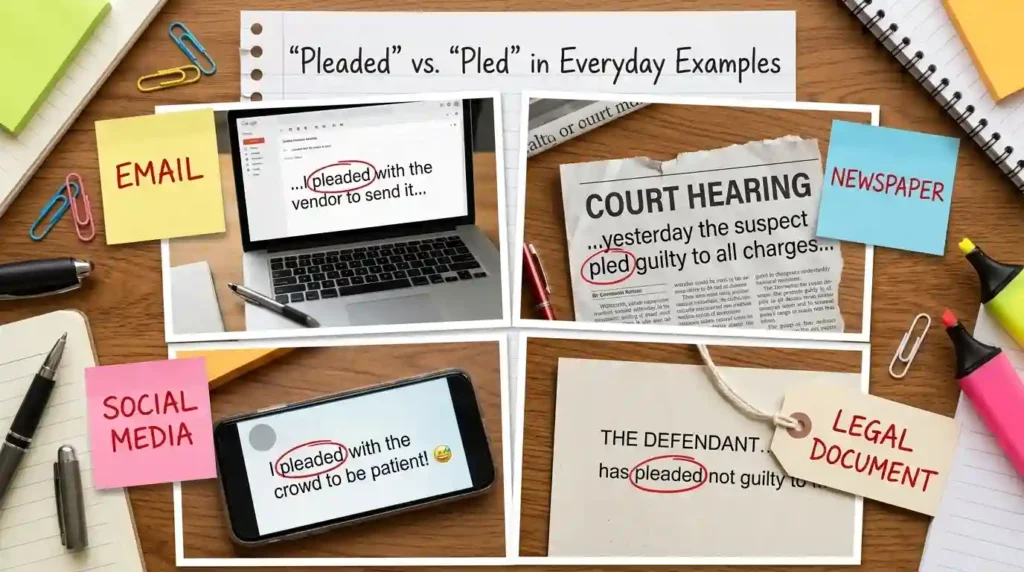 Pleaded and Pled in Everyday Examples