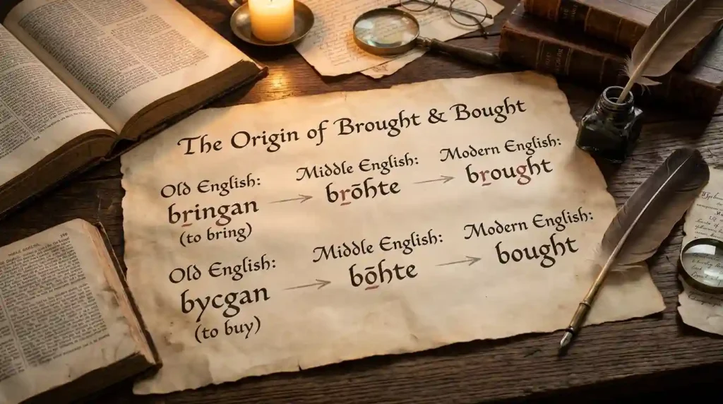 The Origin of Brought and Bought