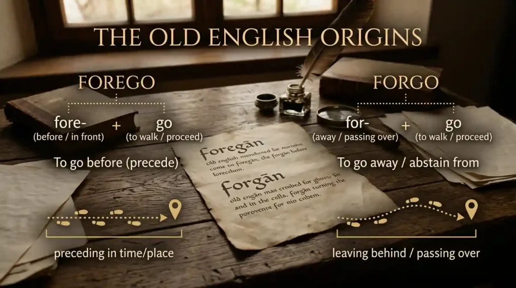The Origin of Forego and Forgo