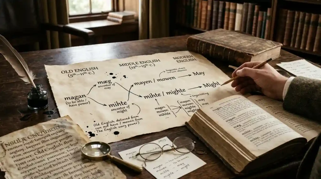 The Origin of May and Might