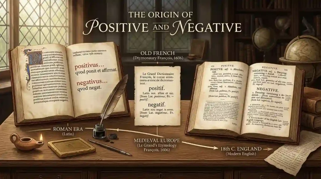 The Origin of Positive and Negative