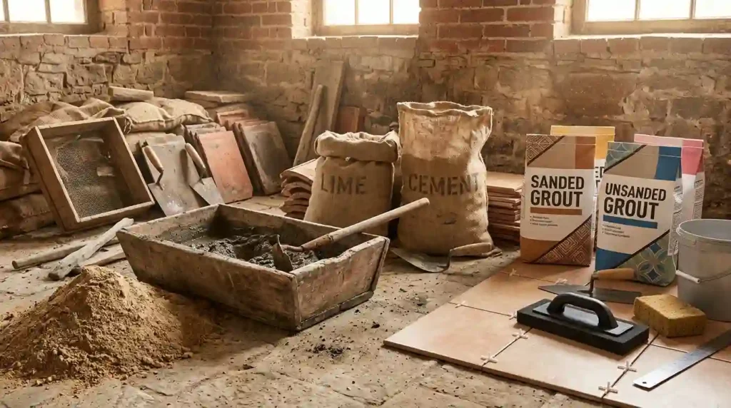 The Origin of Sanded and Unsanded Grout